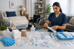 Feeding tubes and nutritional supplies for home ICU patients