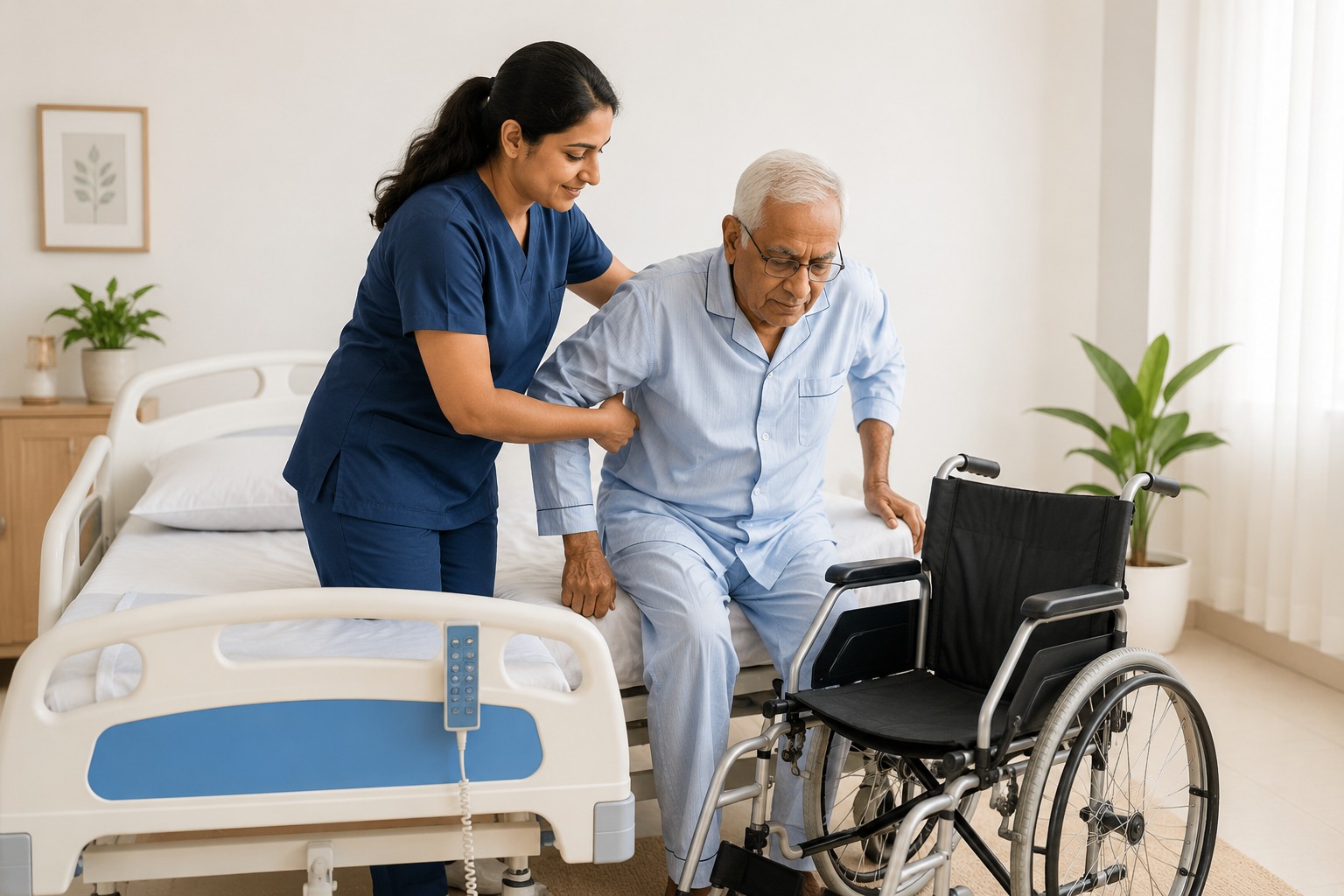 Safely moving a bedridden patient Why you need a proper wheelchair at home