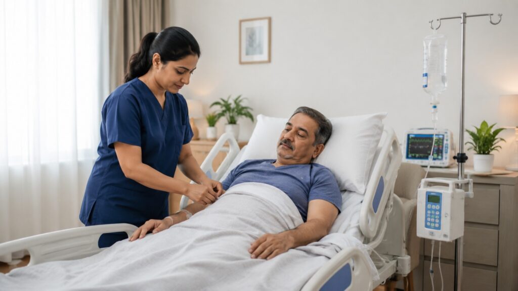 Managing intravenous lines and medication delivery in your home ICU